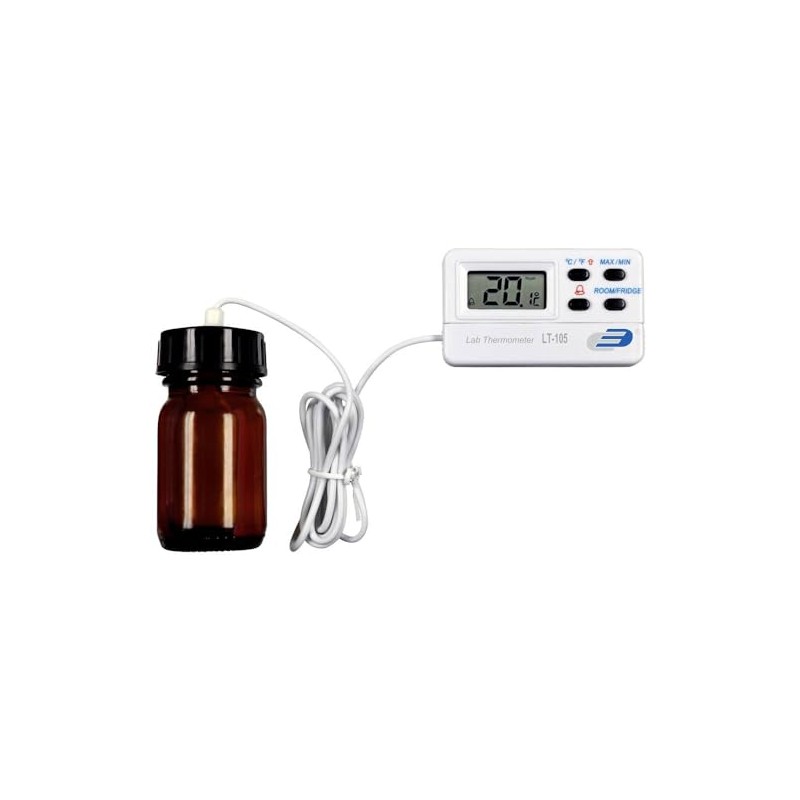 TFA Dostmann 31.1049.02.K Fridge/Freezer Thermometer Calibrated (ISO) Cable Sensor, White