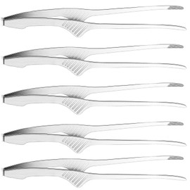 Ziyue Tongs Yakiniku Stainless Steel Freestanding Camping Barbecue Chopsticks Non-slip Portioning Pasta Yakiniku Tongs (Tip, 5-Piece Set)