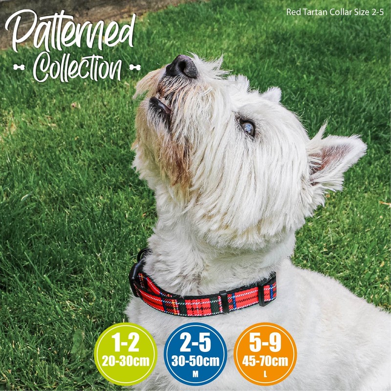 Ancol Nylon Adjustable Collar, 30-50 cm, Red