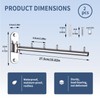 2Pcs Folding Wall Mounted Clothes Hanger Rack, Stainless Steel Clothes