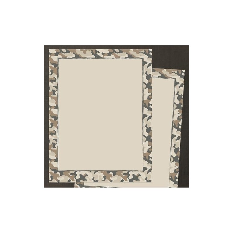 Great Papers! Camo Letterhead, 8.5" x 11", 80 count (2017041)
