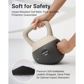 YOTTOY Soft Kettlebells, 20 lb kettlebell with Anti-Slip Base & Impact-Resistant Design - Perfect for Strength Training Kettlebells Weightlifting, Personal Training