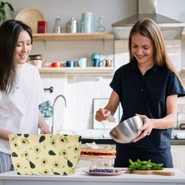 Healeved 1 x Beeswax Storage Bag Food Storage Bag for Food Packaging Made of Wax Beeswax Storage Paper Mini Refrigerators Green Cotton Clothing