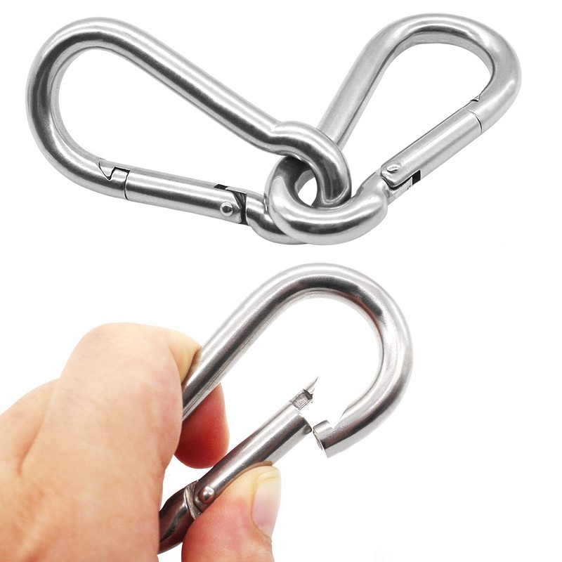 Benvo Carabiner Clips 2 Pack Spring-Snap M8 Hook Quick Link