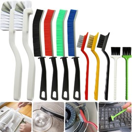 11Pcs Crevice Cleaning Brush Set, Hard Bristle Gap Cleaner Brushes,Ideal for deep Cleaning Gaps, Kitchens, Sinks, bathrooms, Tight Spaces, Corners, Bottles, Cups, teapots