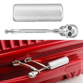 Customs Password Skull Lock - Silver, Suitable for Suitcases, Backpacks, Computer Cases and Most Belongings