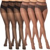 MANZI Women's Black (3 Pairs) Coffe (3 Pairs) Sheer Soft