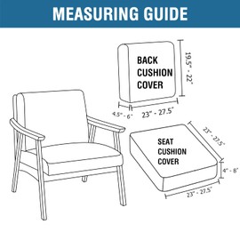 H.VERSAILTEX Fleece Sofa Cover 2 Piece Chair Covers Armchair Super Stretch Slip Covers for Modern Bedroom Armchairs Thick Soft Accent Chair Cover(Seat Cushion Cover Plus Back Cushion Cover,Taupe)