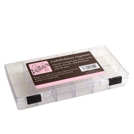Anita's Embellishment Organiser, 8 x 4", Clear Plastic, Pack Of 1, For Art, Craft, Hair And Nail Accessories, Gems, Beads, Fishing, Office Tidy