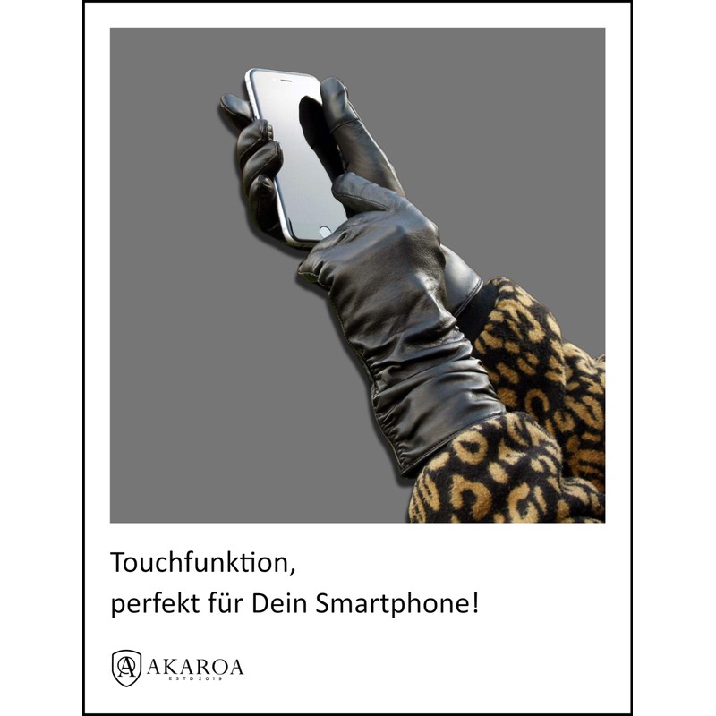 AKAROA ESTD 2019 BEA Women’s Leather Gloves, Italian Hair Sheepskin,