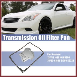 HEROFFIX 1 Set JR710E Transmission Filter Oil Pan Gasket Kit for Nissan 370Z 2015-2020 for Infiniti Q50 Q60 137710 103010 Transmission Valve Pan Replace Parts