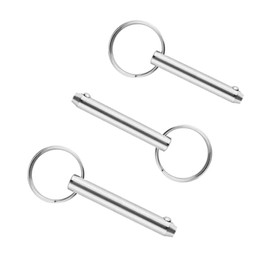 4Pcs Stainless Steel Quick Release Pin with Spring Loaded Ball End Circle Ring Stainless Steel, Bimini Tops for Boats Accessories (10x65mm)
