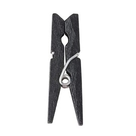 Black Bamboo Mini Clothespin - 1 1/4" x 1/4" x 1/4" - 500 Count Box - Restaurantware