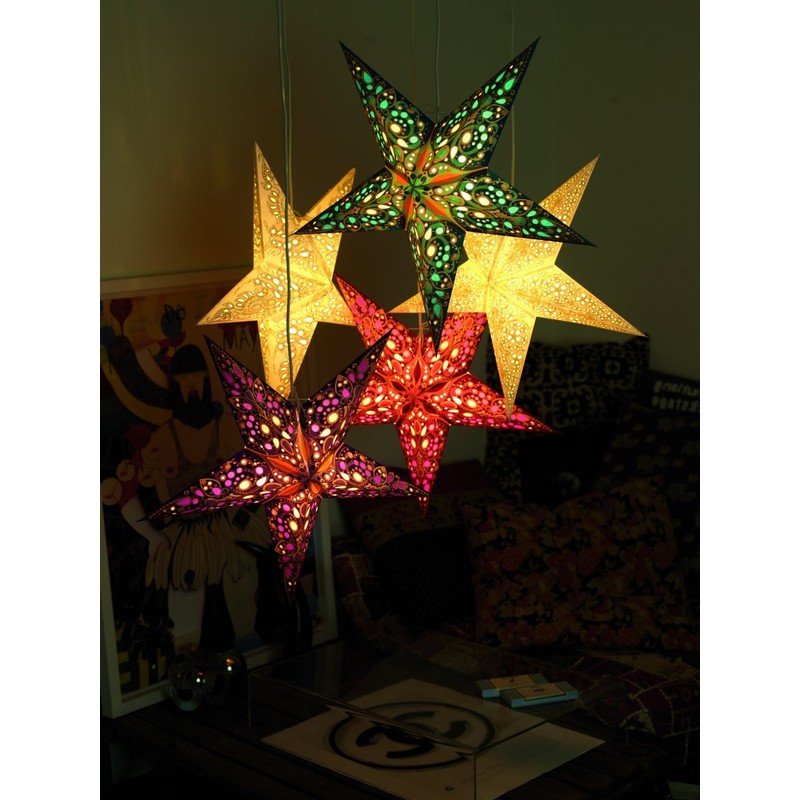Earth Friendly Starlightz Taj Poinsettia 60 cm EarthFriendly + Wiring