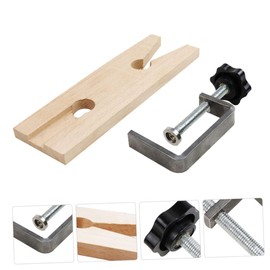 Operitacx 1 Set Wooden Clamp Type Bench for Jewelry Making Durable Polishing Grinding Tool with Smooth Rotation Punch Design for Easy Movement and Installation