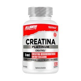 Testrol  Creatina Platinum  HMB y Beta Alanina  Suplemento para Apoyo a Potencia, Resistencia y Rendimiento Fsico  120 Cpsulas                        
