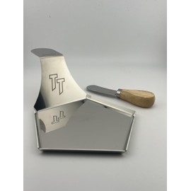 Turbo Trusser Brie Cheese Platter with Serving Knife I Easily Smoke Brie Cheese I Perfect for Smoker, Grill, & Oven I Dishwasher Safe I Made in USA I 1 Platter