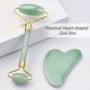 Scraping Plate Natural Jade Set Heart Shaped Crystal Double End