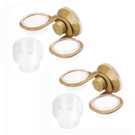 AQUANEAT 2 Packs Crested Gecko Feeding Ledge Reptile Food Water Dish Gecko Food Dish with 42 Packs Plastic Cups