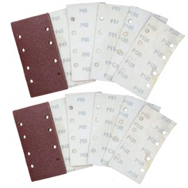 Hook/Loop 1/3 Sheet Sanding Sander Sandpaper Pads 20 Pack Mixed Grit 40 240