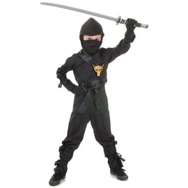 (Medium, Black) - Little Boy's Ninja Costume - Black
