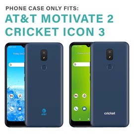 GORGCASE for Cricket Icon 3 Case(3rd Version)/At&t Motivate 2(2nd)/Cricket Splendor Case w/Tempered Glass Screen Protector(Full Coverage) Shockproof Metal Ring Stand Protective Cover Rose Gold NST