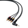 Elecom DH-MLWRY30BK AV Cable Stereo Mini Plug (L-Type 4 Poles)