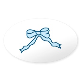 CafePress Ribbon Bow Sticker Oval Car Bumper Sticker
