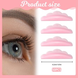 50 Pieces Small Lash Lift Rods Silicone Pads Eyelash Shields for Perm Curls Kits, Reusable Lash Lifting Pads Silicone Eyelash Pads for Eyelashes Makeup Tool for Balm Lifter Roller Sticky Curler