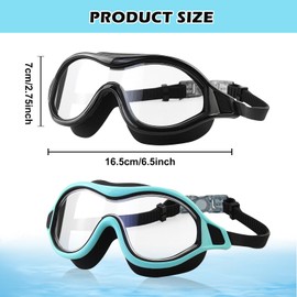 BYZESTY Swimming Goggles, Pack of 2 Diving Goggles, Adjustable Swimming Goggles for Men and Women, Anti-Fog Swimming Goggles, Leak-proof Swimming Goggles, for Swimming, Snorkelling,