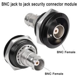 QIANRENON BNC Threaded Fixing Circular Adapter BNC Female to Female Panel Mount Connector BNC Surveillance Module Socket, 75 Ohm, for Surveillance Video Security Camera CATV System.