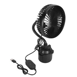 Car Fan- Powerful & Low Noise, 3 Speeds Adjustable, USB Powered Portable with Gooseneck, for Car Trucks RVs Bus