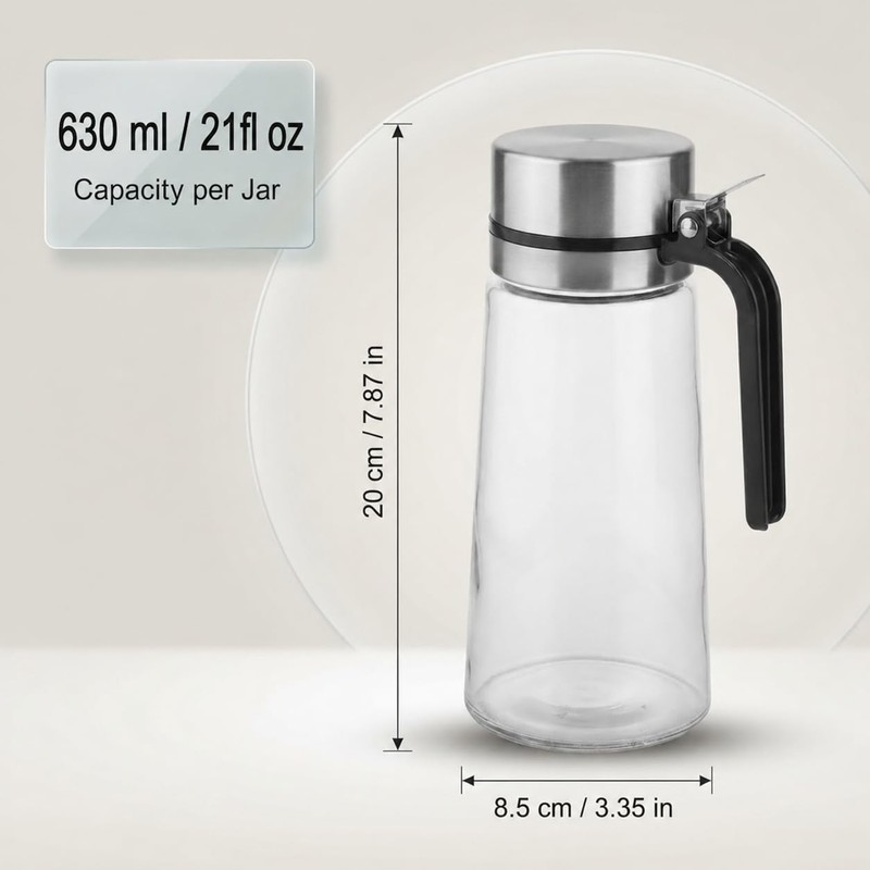 Pethiy Honey Dispenser,21 oz Glass Honey Pot Syrup Dispenser with