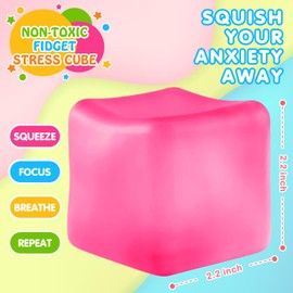 Pack of 4 Anti-Stress Balls, Beautiful Colours, Stress Ball, Fidget Cube, Anti-Stress Toy, Sugar Ball, Stress Ball, Squeeze Ball, Stress Relief for Adults and Children