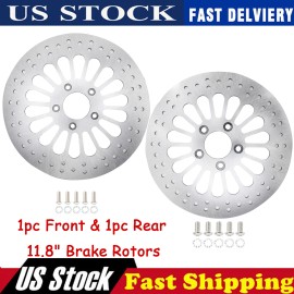 motor_dream2024 11.8" Front & Rear Brake Rotors For 2008-2013 Harley Touring Super Spoke SS
