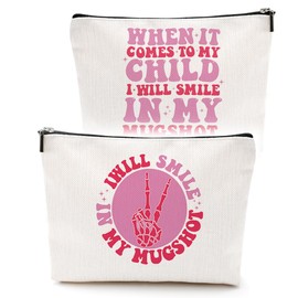 Funny Gifts for Wife from Husband, Skull Wife Life Wife Gifts Makeup Bag Inspirational Mothers Day Wedding Anniversary Birthday Gifts for Wife Cosmetic Bag for Women New Wife Bride New Mom Christmas