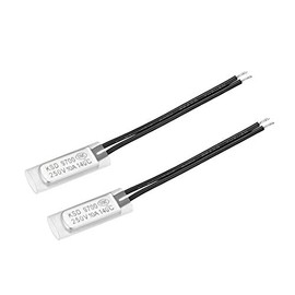 sourcing map KSD9700 Thermostat 140°C N.C 10A Metal Bimetal Temperature Control Switch Pack of 2