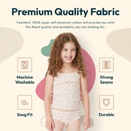 Feathers Girls and Toddler Underwear - Kids Underwear - Super Soft Cotton Rose