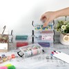 OGANAZI 12 PCS Clear Plastic Crayon Boxes with Snap Lids,