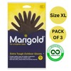 3 X Gardening Rubber Gloves Extra Tough & Non-Slip Grip