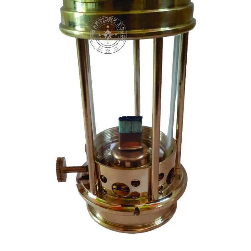 100% Working Brass 7" Miner Lamp Antique Maritime Ship Boat