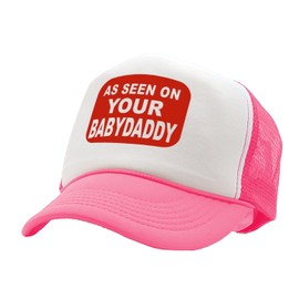 Nukem Cap Company Funny Women's Trucker Hat - Trucker Hats for Women - Perfect Gag Gift for Naughty Gift Exchange Trucker Hats Neon Hot Pink (US, Alpha, One Size, As Seen On Your Babydaddy)
