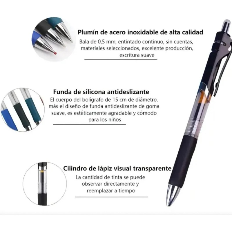 Lapicero Gel Boligrafo Pluma Calidad Escolar Oficina,kit 110