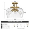 VONLUCE Semi Flush Mount Ceiling Light, 13.8" Ceiling Light Fixture