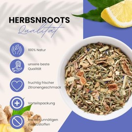 HerbsnRoots "Lemon Ginger" • Herbal Tea • Loose • Made in Germany 190 g