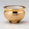 Ceramic Arte Buddhist Tools Golden Arabesque Incense Burner, 3.0 Inches,