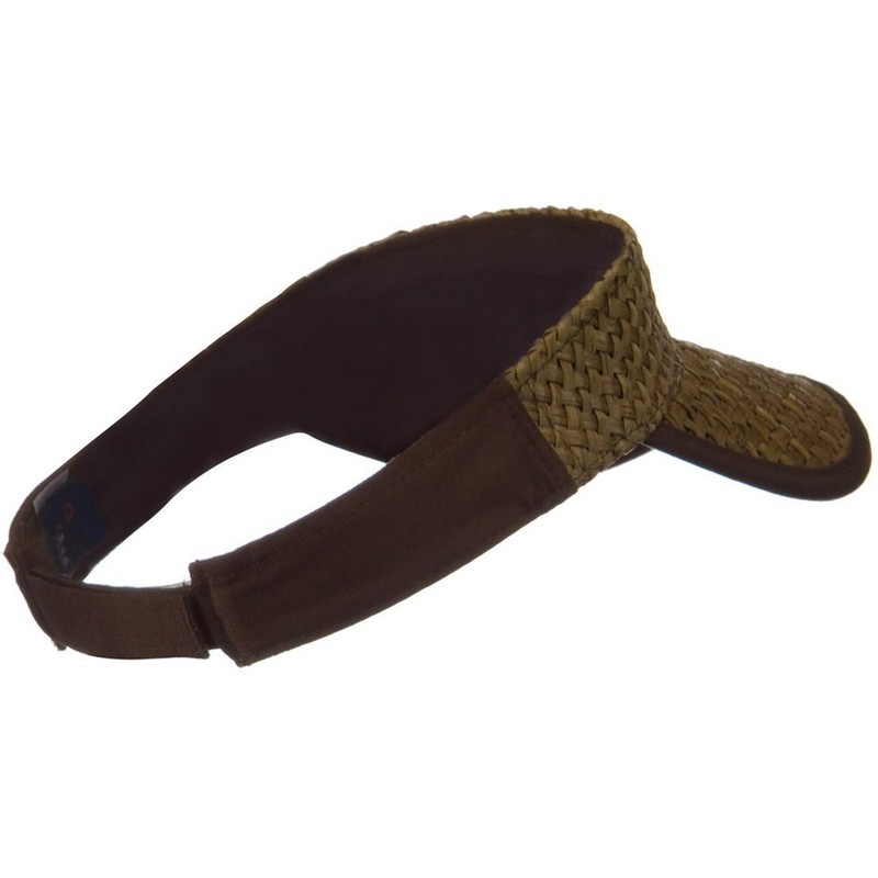 Wholesale Straw Trucker Visor (Brown/Brown) - 21860