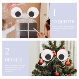 16 Piezas de Ojos Móviles Autoadhesivos para Muñecas de Plástico, Resistentes y Fáciles de Pegar, Ideales para Manualidades Escolares y Decoración Navideña