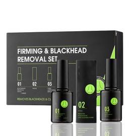 3PCS Face Care Kit & Set - Firming Skin & Blackhead Remover for Face Set – Deep Cleansing Nose care Kit with No/se Blackhead removal Liquid, 50pcs No/se Pore Strips & Pore Minimising Serum