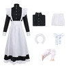 Women's Classic Maid Long Dress Black and White Apron Lolita